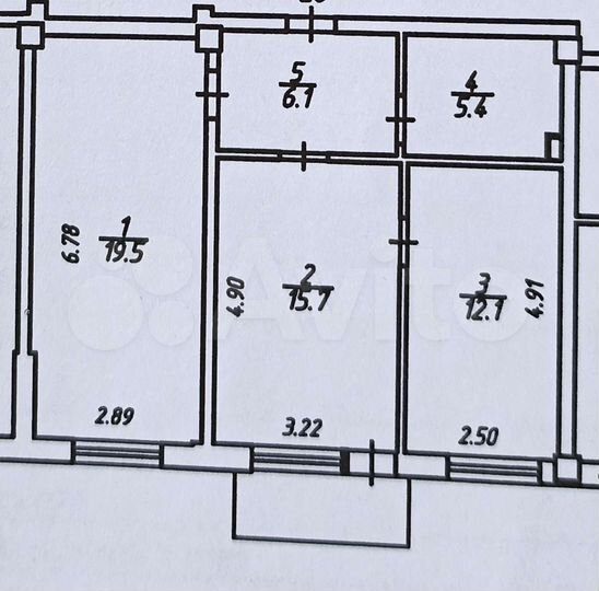 2-к. квартира, 58,8 м², 3/5 эт.