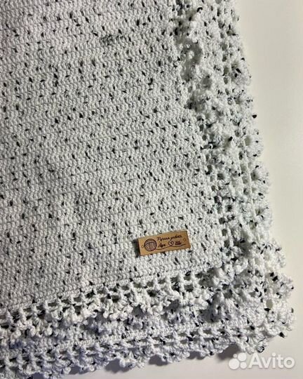 Плед детский вязаный новый