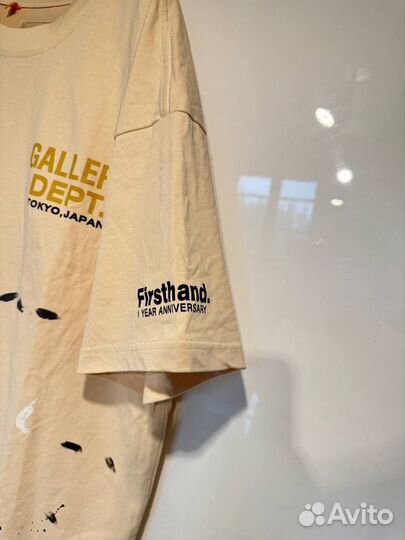 Футболка Gallery Dept Cream White Logo Оригинал