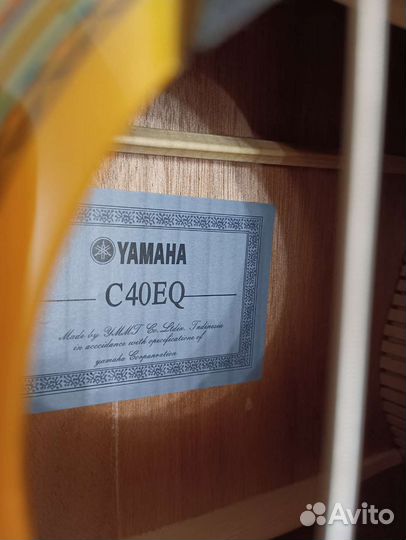 Классическая гитара электроакустика Yamaha С40-EQ