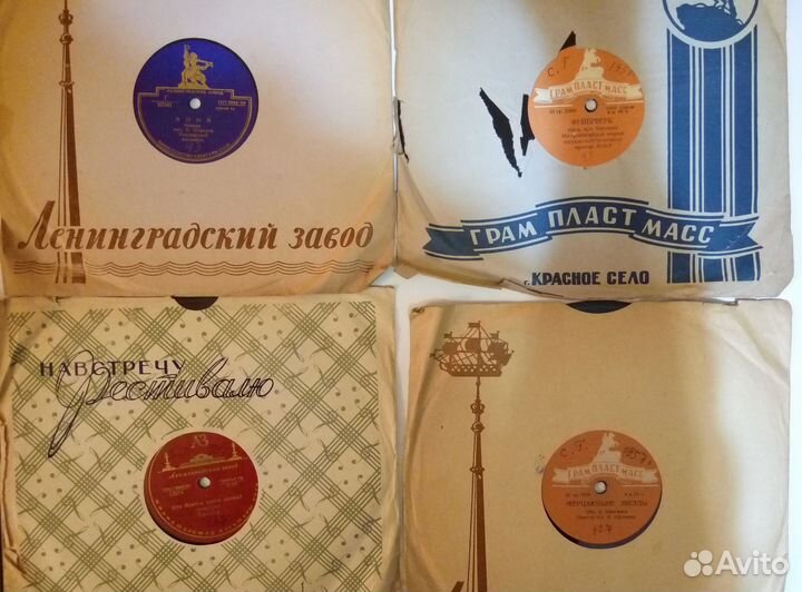 Советские пластинки на 78 и 33 оборотов