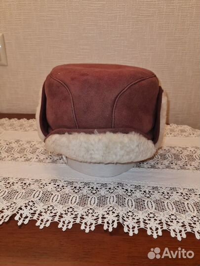 Шапка ушанка овчина/замша СССР