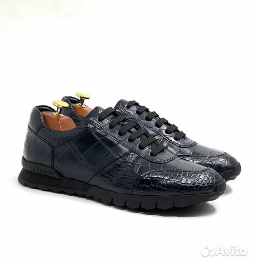 Кроссовки из кожи крокодила мужские Kiton