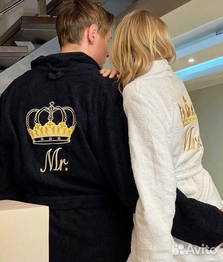 Халат с именной вышивкой мужской в подарок