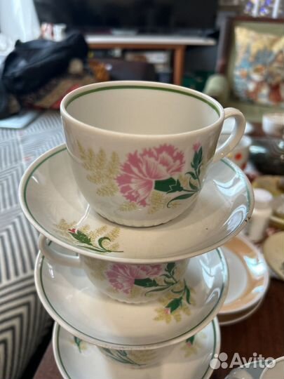 Чайная пара вербилки СССР гвоздика