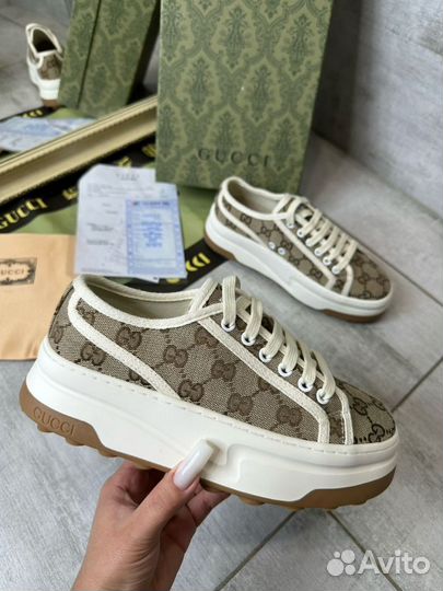 Gucci кеды на платформе (36-40)