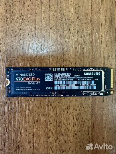 SSD samsung 970 EVO plus 250GB