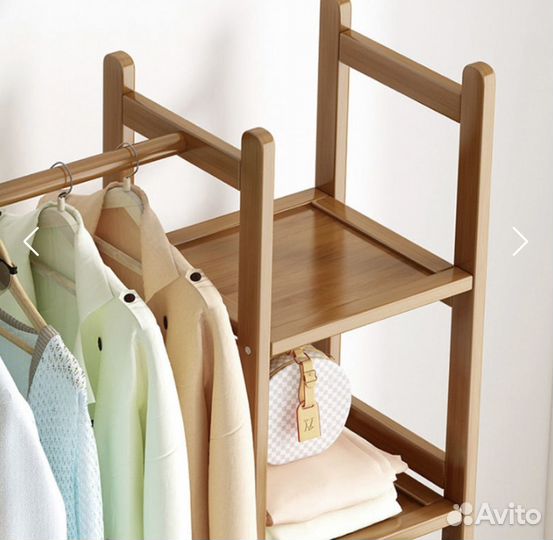 Вешалка для одежды напольная из бамбука