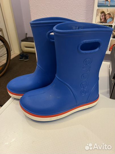Резиновые сапоги crocs j1 б/у