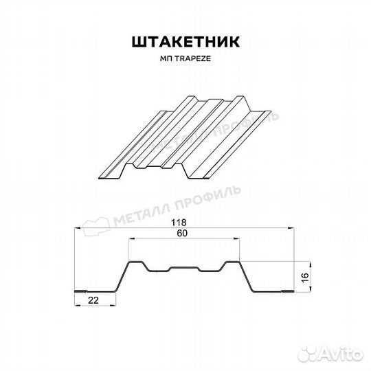 Штакетник металлический