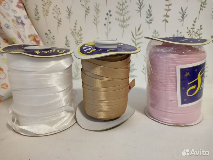 Кружево, косая бейка атласная