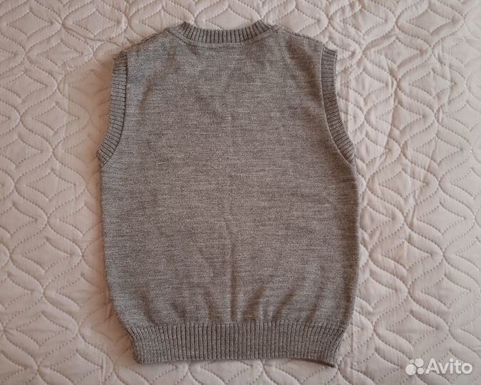 Жилет школьный серый 7-9 лет