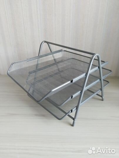 Лоток для бумаг горизонтальный металл новый