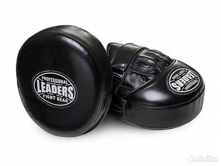 Лапы тренерские Leaders MID-AIR black (кожа)