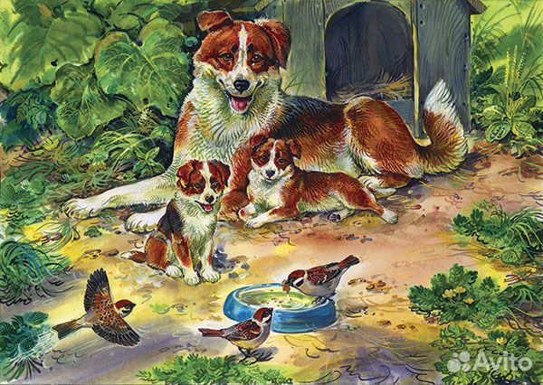 Репродукции картин А2: домашние животные (11 шт)