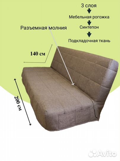 Новые Чехлы на диван Бединге икеа Ника(Аскона)