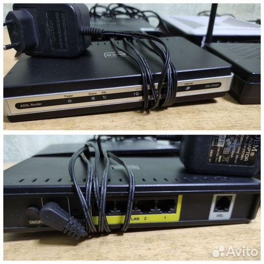 Роутеры в рабочем состоянии, коммутатор, модем