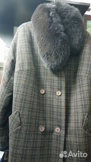 Пальто женское зимнее 52 54 драповое