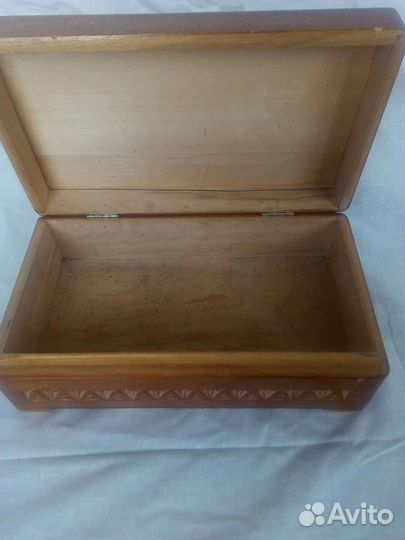 Шкатулка резная роспись винтаж