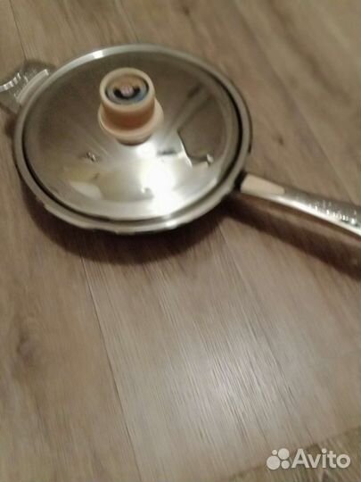 Сковорода новая, толстое дно, нержавеющая сталь