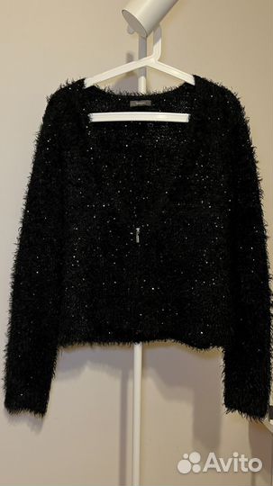 Кардиган с пайетками на молнии