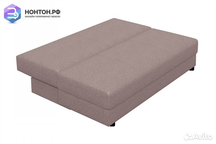 Диван еврокнижка Лира рогожка светло-бежевая