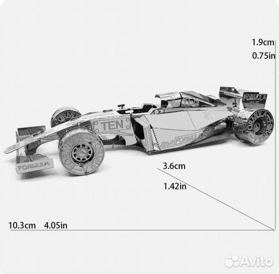 Железная модель спортивной машинки