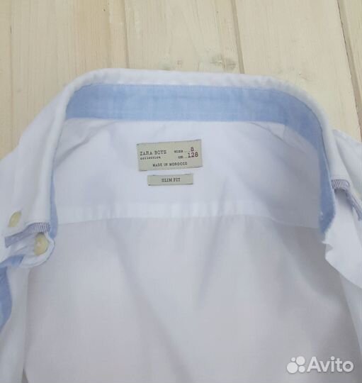 Белая рубашка zara для мальчика 128
