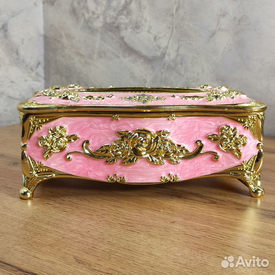 Винтажная настольная салфетница, розовый