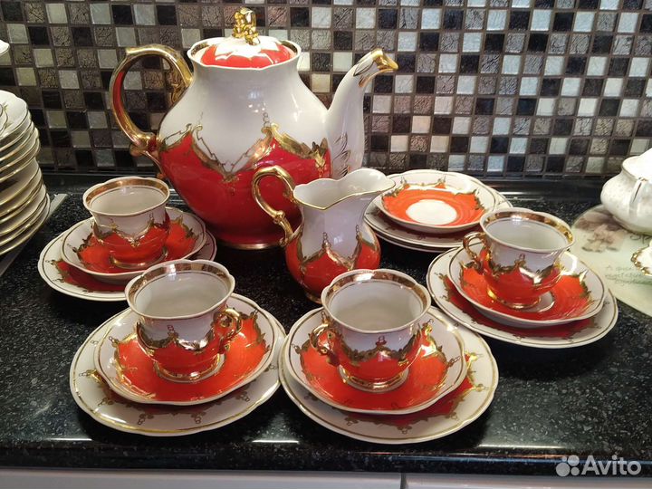 Сервиз чайный Бутон СССР Барановка попредметно