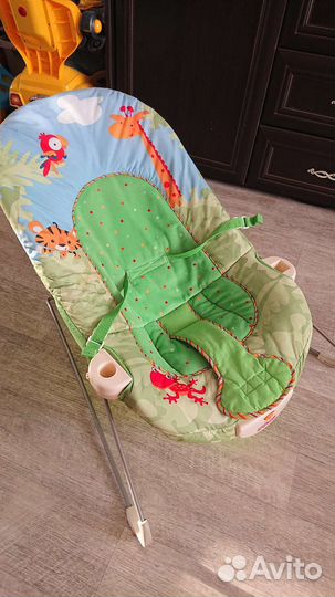Детская шезлонг качалка вибро музыка