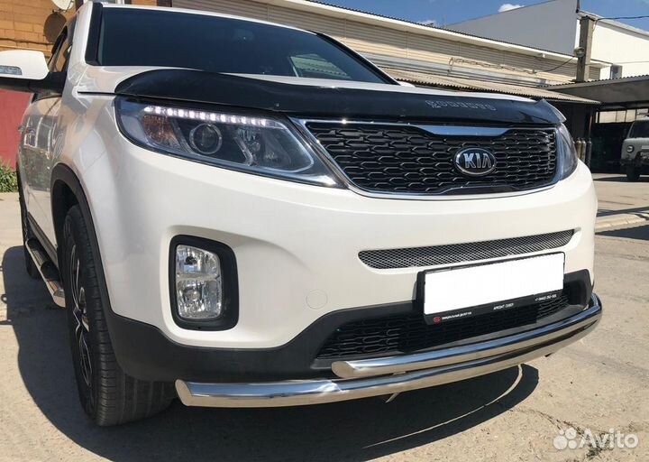 Защита переднего бампера KIA Sorento 2009+ двойная