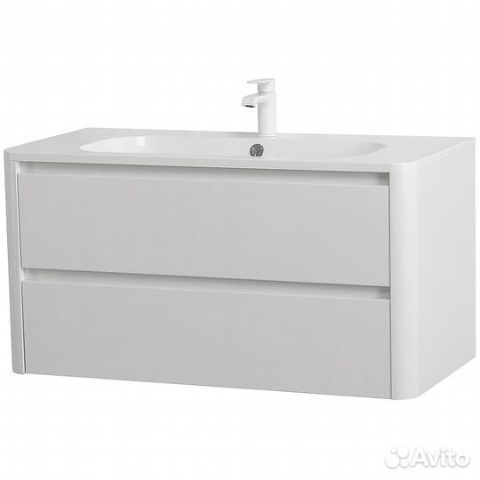 Тумба под раковину Cezares Relax 100 relax-1000-2C-SO-BL подвесная Bianco Lucido