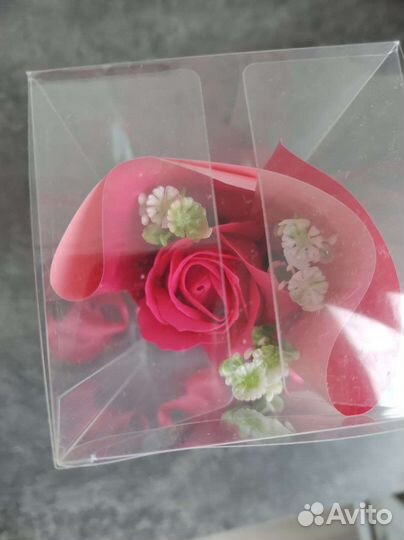 Букет с мыльной розой