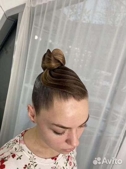 Причёска для бальных танцев и гимнастики.Кудрово