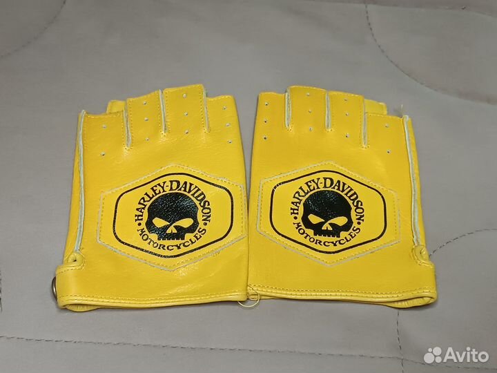 Кожаные мотоперчатки HD короткие