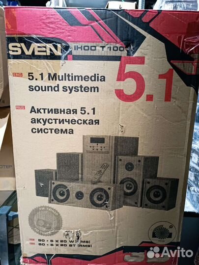 Мультимедийная акустика 5.1, sven ihoo T100
