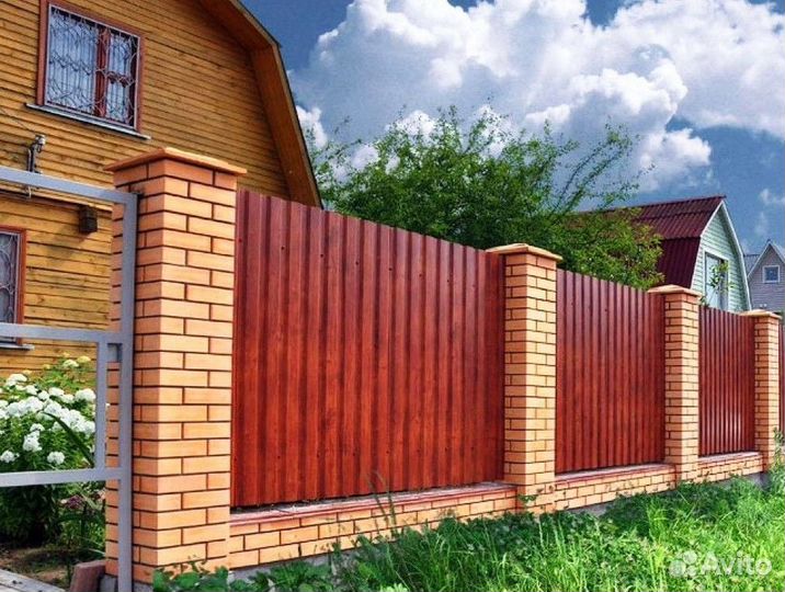 Забор из профнастила под ключ