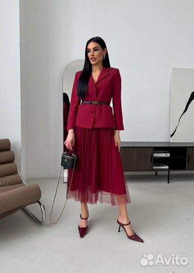 Костюм с юбкой Dior 4 цвета женский