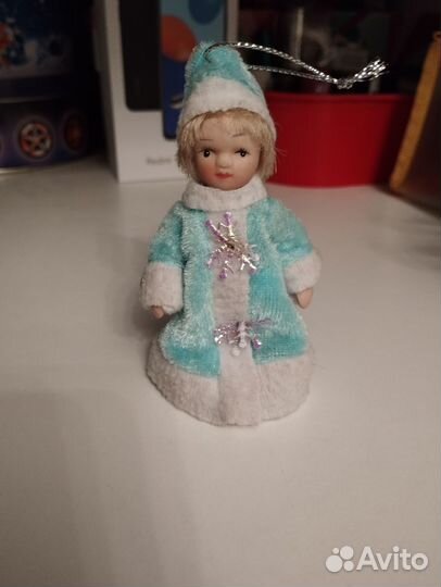 Куколка винтажная фарфоровая Снегурочка
