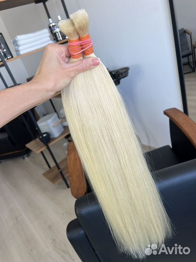 Волосы для наращивания 60 см блонд