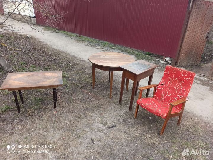 Стол круглый раздвижной СССР