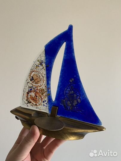 Ночник подсвечник парус муранское стекло