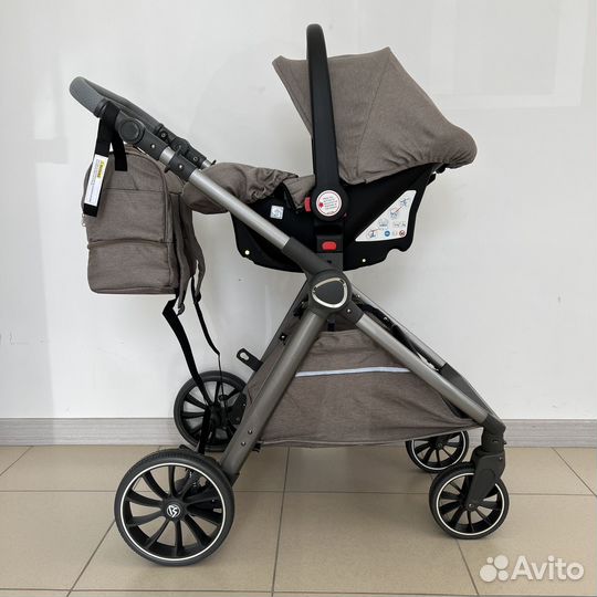 Коляска 3в1 luxmom v8