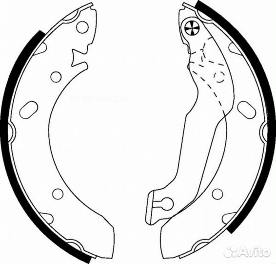 Nisshinbo NS6006 Колодки тормозные барабанные зад