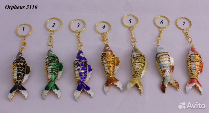 Рыба Карп - Подвеска из Перегородчатой Эмали ru*29