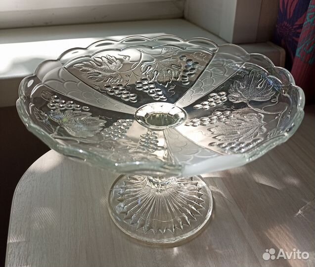 Ваза для фруктов на ножке СССР