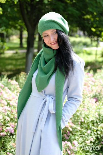 Шарф бактус платок мериносовая шерсть новый