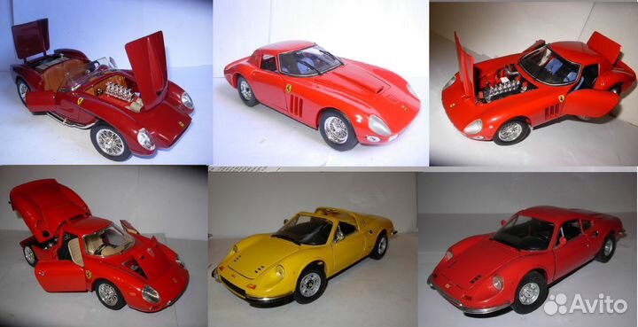 1/18 модели Ferrari Anson Mattel UT Burago Ferrari