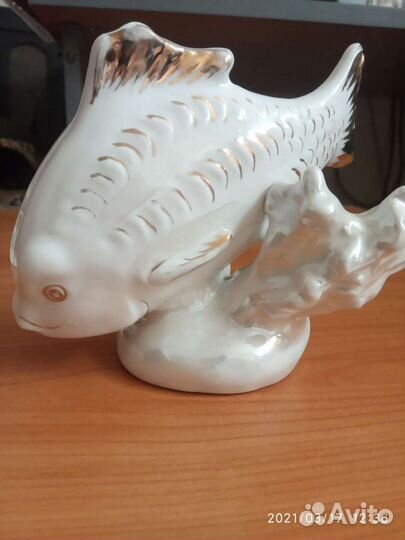 Рыба фарфор Дулево 1956 г